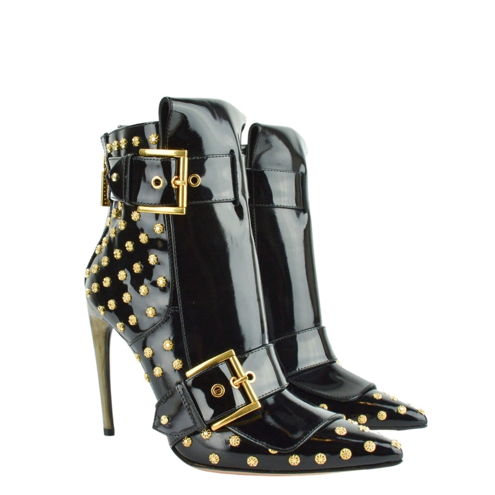 Sz 36 NIB Alexander McQueen studded leather ankle boots
